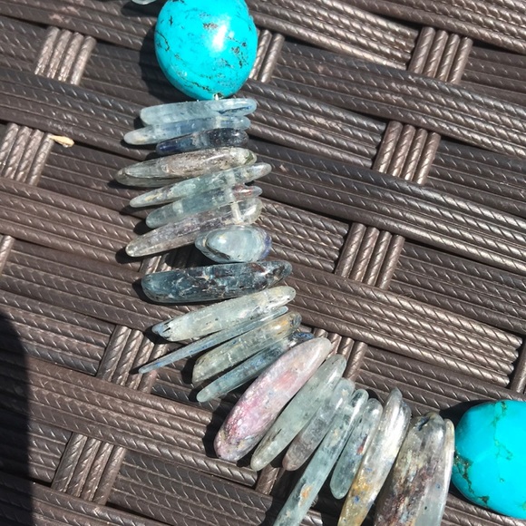 Handmade Genuine Turquoise Statement Necklace - Picture 6 of 8